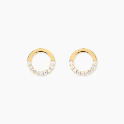 Histoire d'Or Boucles D'oreilles Puces Rimya Or Jaune Oxyde De Zirconium Outlet