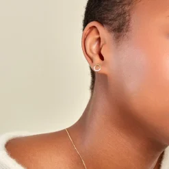 Histoire d'Or Boucles D'oreilles Puces Rimya Or Jaune Oxyde De Zirconium Outlet