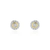 Histoire d'Or Boucles D'oreilles Puces Rosangela Or Bicolore Diamant Blanc