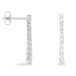 Histoire d'Or Boucles D'oreilles Puces Riviera Or Blanc Diamant Clearance