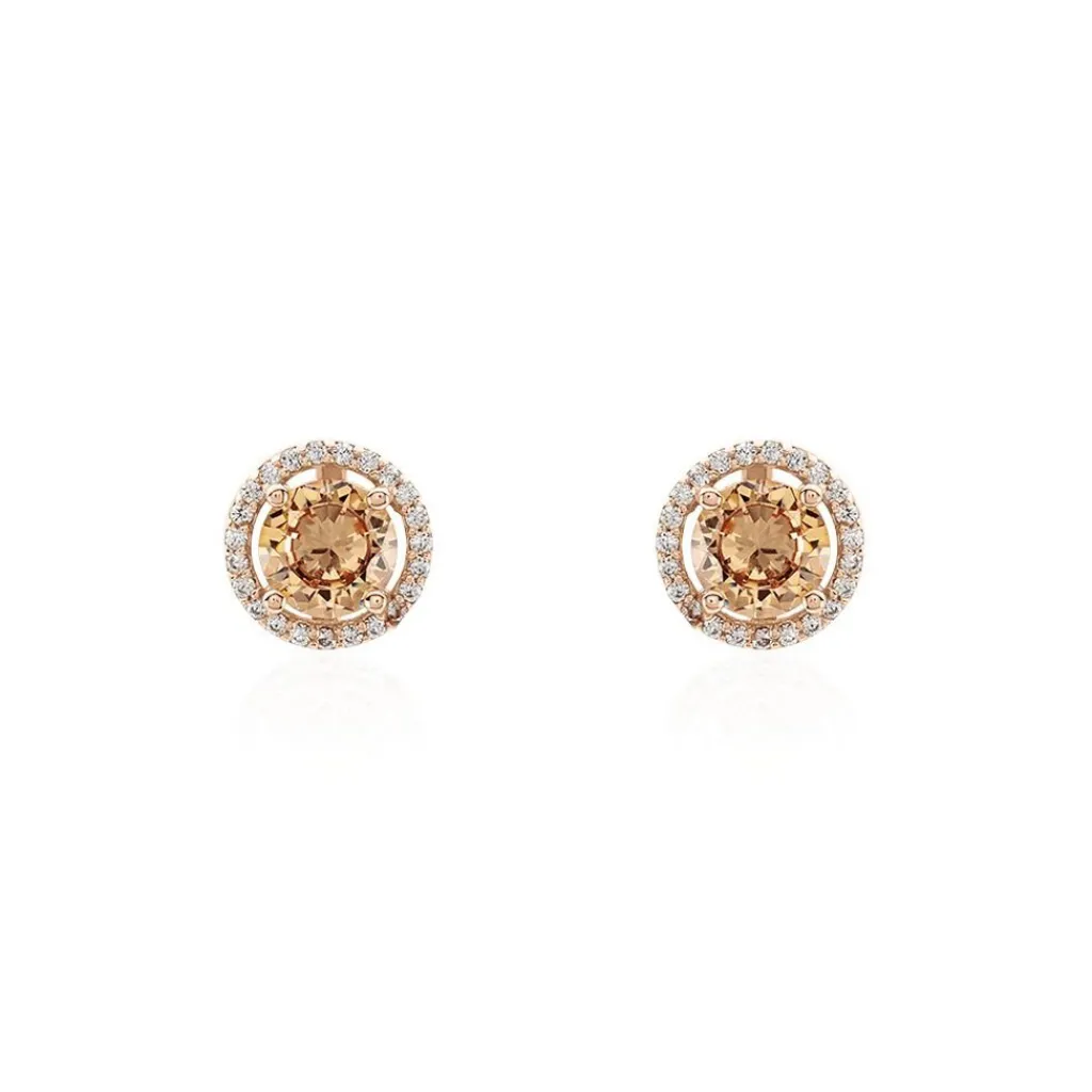 Histoire d'Or Boucles D'oreilles Puces Rio Argent Rose Oxyde argent rose oxyde champagne Outlet