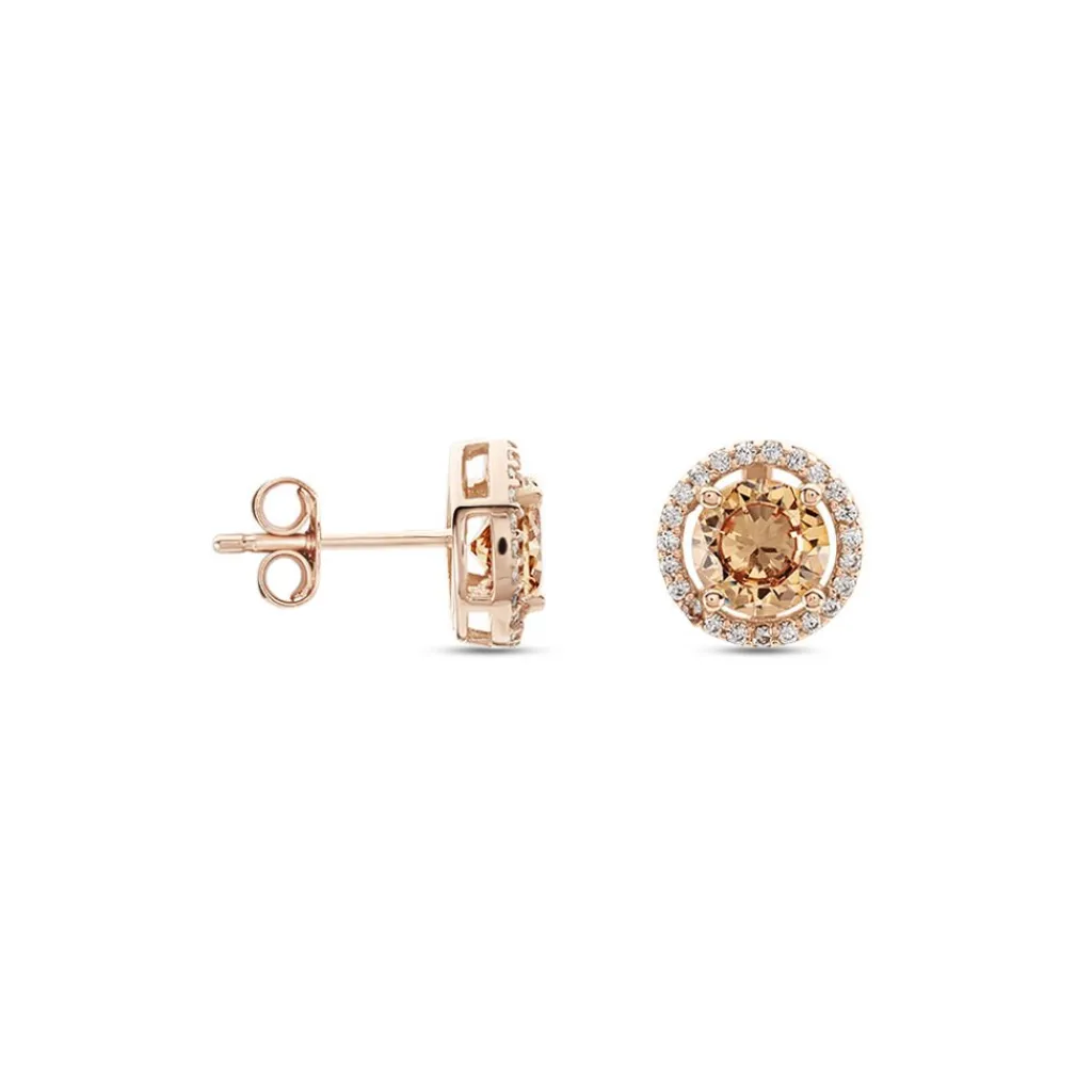 Histoire d'Or Boucles D'oreilles Puces Rio Argent Rose Oxyde argent rose oxyde champagne Outlet