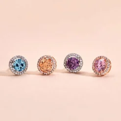 Histoire d'Or Boucles D'oreilles Puces Rio Argent Rose Oxyde argent rose oxyde champagne Outlet