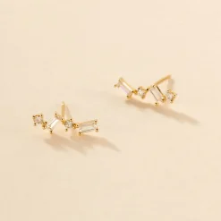 Histoire d'Or Boucles D'oreilles Puces Renita Or Jaune Oxyde De Zirconium