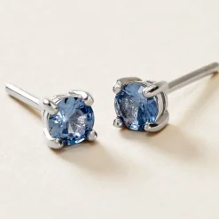 Histoire d'Or Boucles D'oreilles Puces Rio Argent Blanc Oxyde argent blanc oxyde azur Clearance