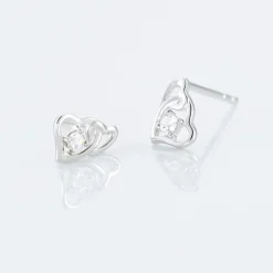 Histoire d'Or Boucles D'oreilles Puces Roma Argent Blanc Oxyde De Zirconium Hot