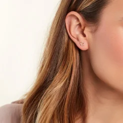 Histoire d'Or Boucles D'oreilles Puces Reed Or Jaune Oxyde De Zirconium Best