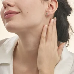 Histoire d'Or Boucles D'oreilles Puces Soukayna Or Bicolore Diamant New