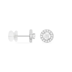 Histoire d'Or Boucles D'oreilles Puces Star Or Blanc Oxyde De Zirconium Outlet
