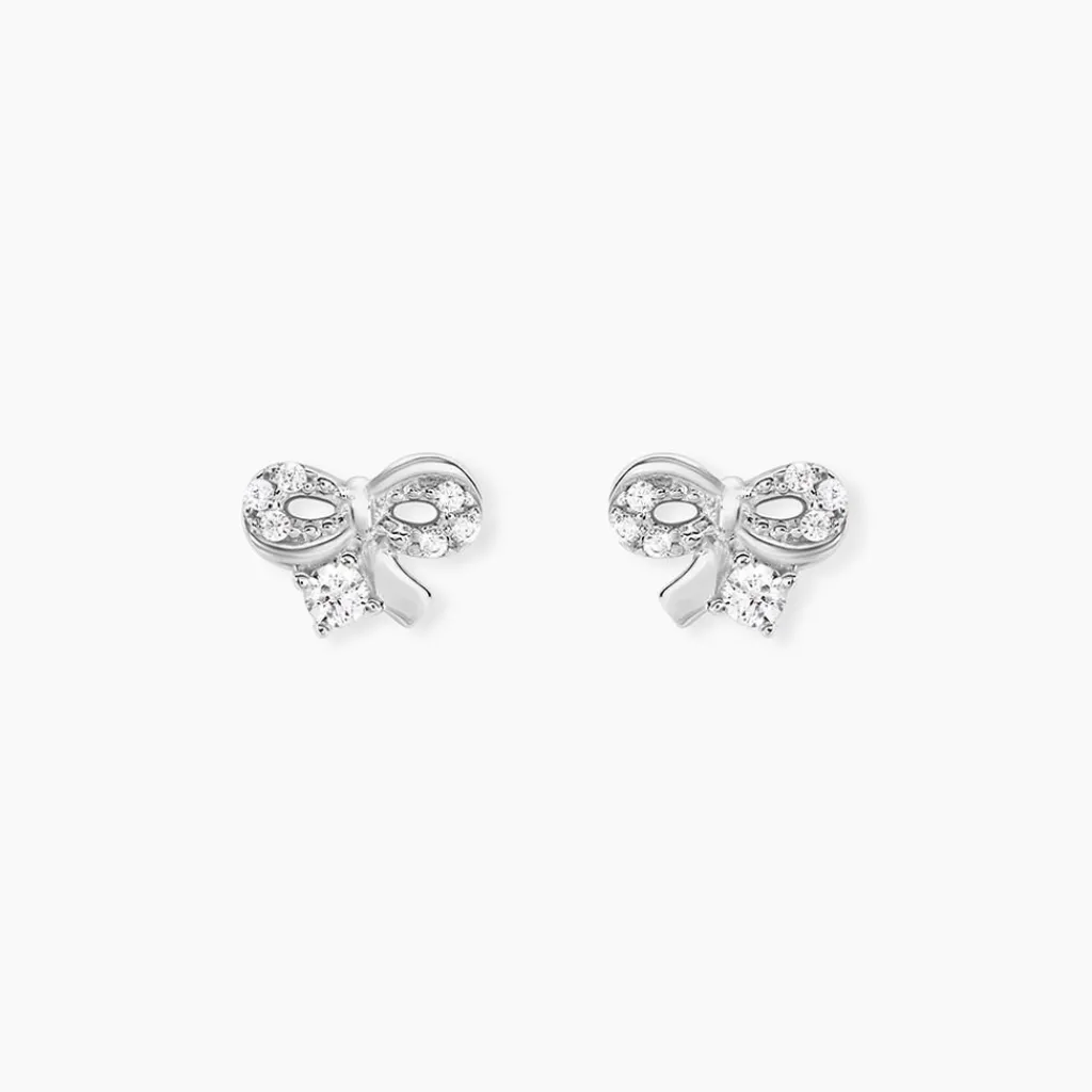 Histoire d'Or Boucles D'oreilles Puces Suna Argent Blanc Oxyde De Zirconium Outlet