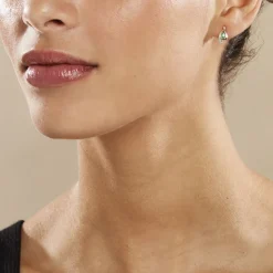 Histoire d'Or Boucles D'oreilles Puces Sagesse Or Jaune Emeraude Et Diamant Clearance