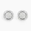 Histoire d'Or Boucles D'oreilles Puces Soleil D'hiver Or Blanc Diamant Hot