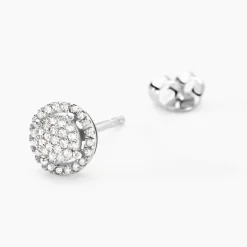 Histoire d'Or Boucles D'oreilles Puces Soleil D'hiver Or Blanc Diamant Hot