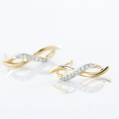 Histoire d'Or Boucles D'oreilles Puces Smina Or Jaune Diamant Outlet