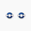 Histoire d'Or Boucles D'oreilles Puces Serafine Argent Lapis Lazuli Oxyde