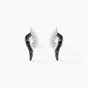 Histoire d'Or Boucles D'oreilles Puces Sculptural Or Blanc Diamant Best