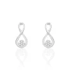 Histoire d'Or Boucles D'oreilles Puces Shaeen Or Blanc Diamant