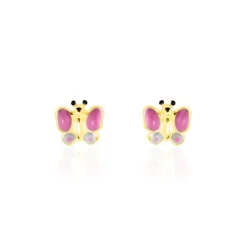 Histoire d'Or Boucles D'oreilles Puces Sienna Papillon Or Jaune Sale