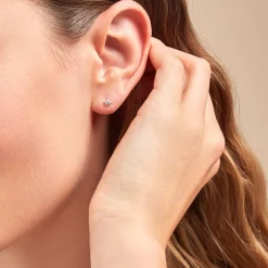 Histoire d'Or Boucles D'oreilles Puces Semira Argent Blanc Oxyde De Zirconium Outlet