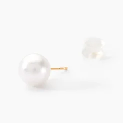 Histoire d'Or Boucles D'oreilles Puces Suki Or Jaune Perle De Culture New