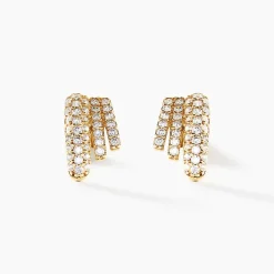 Histoire d'Or Boucles D'oreilles Puces Shimmel Or Jaune Oxyde De Zirconium