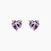 Histoire d'Or Boucles D'oreilles Puces Salona Or Jaune Amethyste Violet Hot