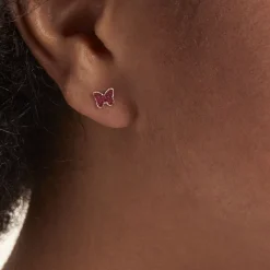 Histoire d'Or Boucles D'oreilles Puces Solena Papillon Or Jaune Clearance