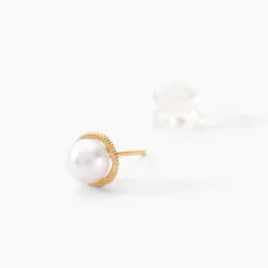 Histoire d'Or Boucles D'oreilles Puces Siera Or Jaune Perle De Culture Outlet