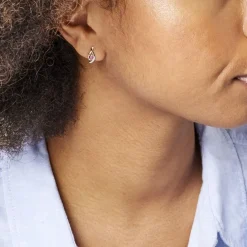 Histoire d'Or Boucles D'oreilles Puces Sagesse Or Jaune Rubis Et Diamant Sale