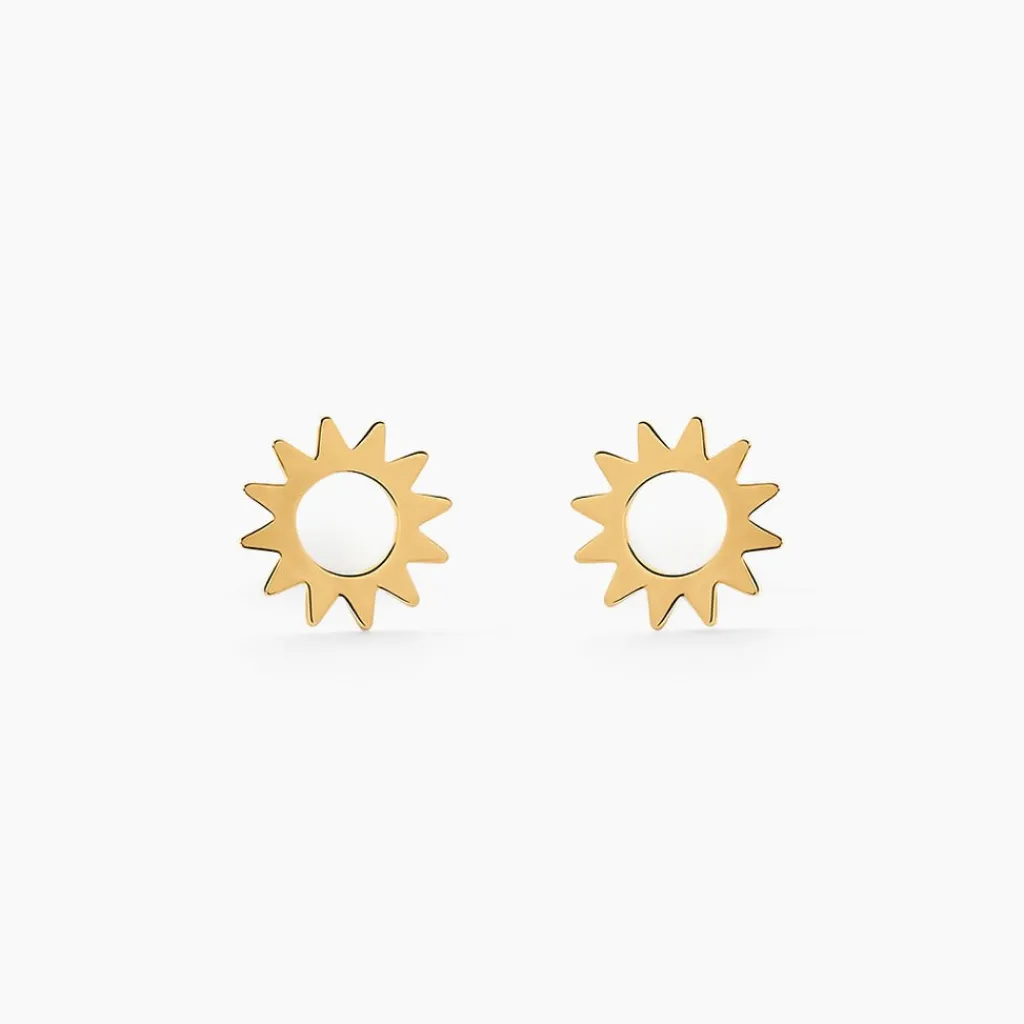 Histoire d'Or Boucles D'oreilles Puces Sunlight Or Jaune Sale