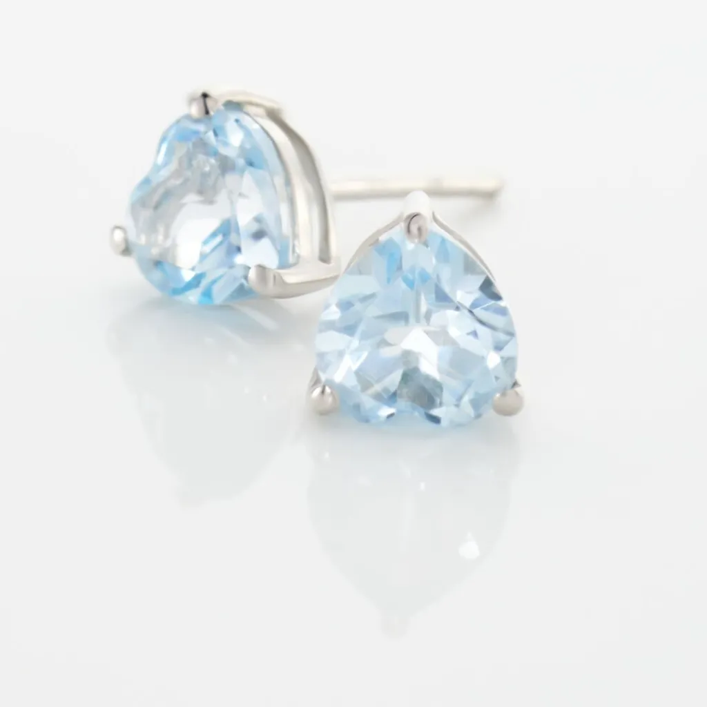 Histoire d'Or Boucles D'oreilles Puces Salona Or Blanc Topaze