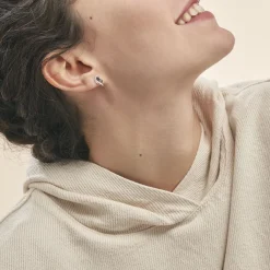 Histoire d'Or Boucles D'oreilles Puces Sakina Et Diamant Et Divers or jaune saphir