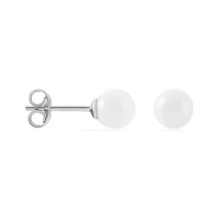 Histoire d'Or Boucles D'oreilles Puces Solene Argent Blanc Céramique Clearance