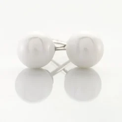 Histoire d'Or Boucles D'oreilles Puces Solene Argent Blanc Céramique Clearance