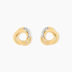 Histoire d'Or Boucles D'oreilles Puces Syrena Or Jaune Diamant Best