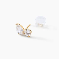 Histoire d'Or Boucles D'oreilles Puces Shiny Garden Or Jaune Oxyde De Zirconium Clearance