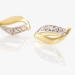 Histoire d'Or Boucles D'oreilles Puces Smeralda or jaune diamant