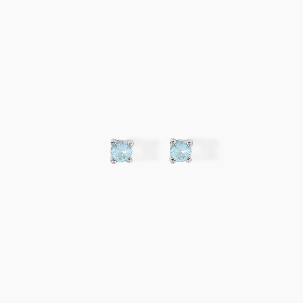 Histoire d'Or Boucles D'oreilles Puces Tehora Argent Blanc Verre Best