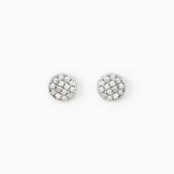 Histoire d'Or Boucles D'oreilles Puces Teani or blanc diamant Sale