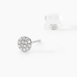 Histoire d'Or Boucles D'oreilles Puces Teani or blanc diamant Sale