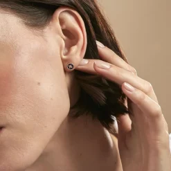 Histoire d'Or Boucles D'oreilles Puces Talisman Or Jaune Lapis Lazuli Diamant or jaune lapis lazuli bleu New