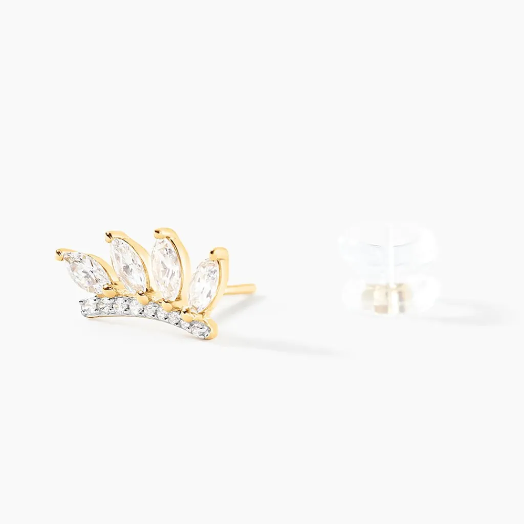 Histoire d'Or Boucles D'oreilles Puces Tiara De Zirconium or jaune oxyde Best