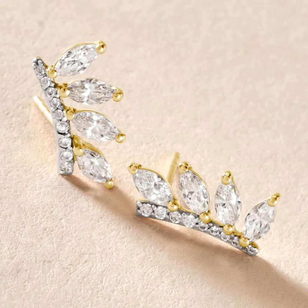 Histoire d'Or Boucles D'oreilles Puces Tiara De Zirconium or jaune oxyde Best