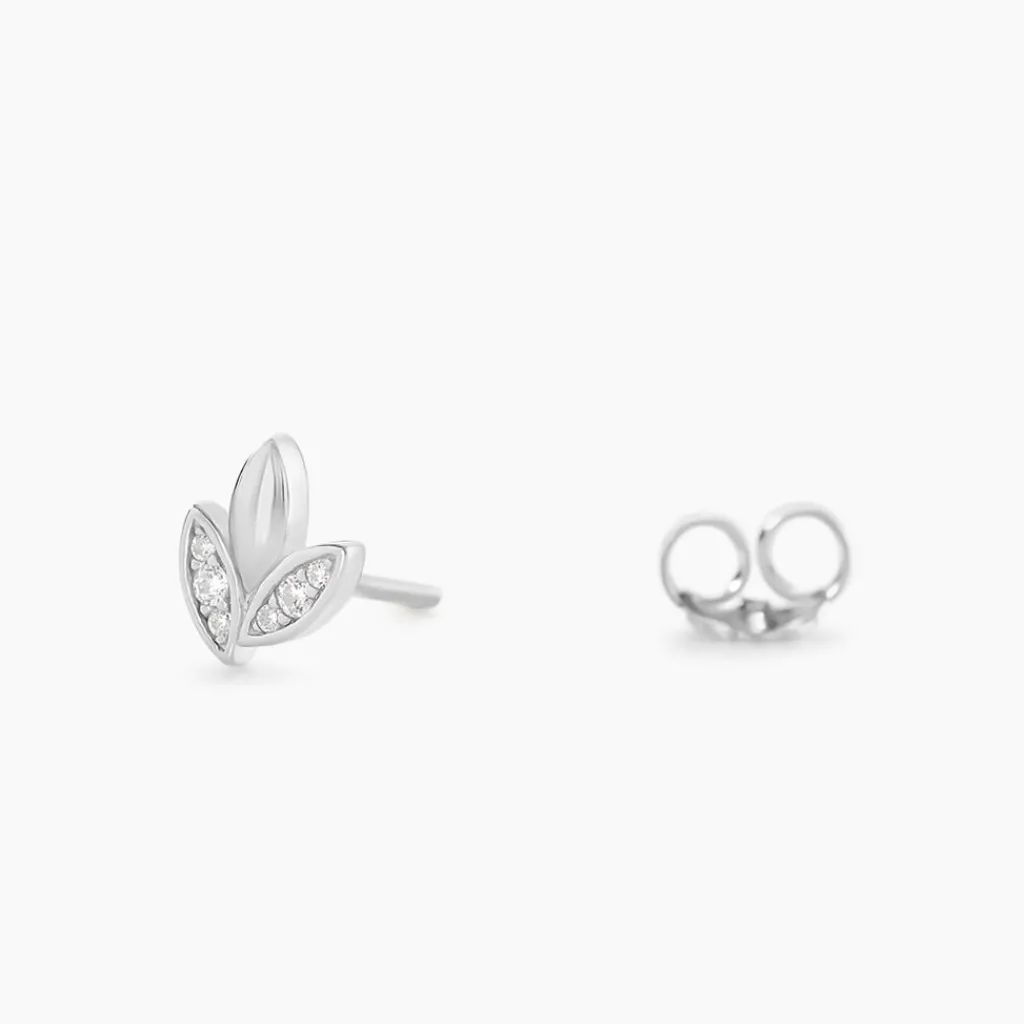 Histoire d'Or Boucles D'oreilles Puces Tihana Argent Blanc Oxyde De Zirconium Discount