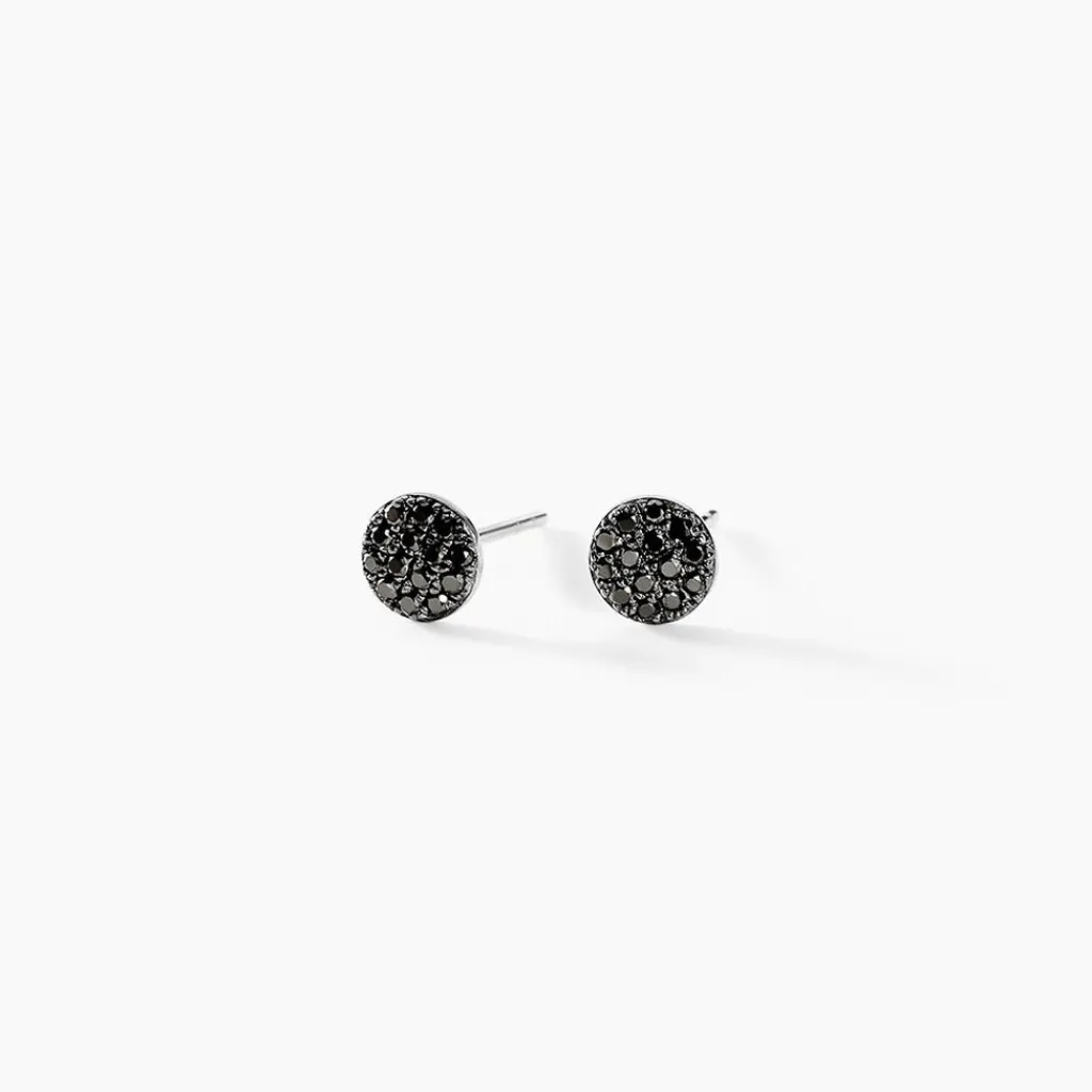Histoire d'Or Boucles D'oreilles Puces Teani Or Blanc Diamant or blanc diamant noir Best