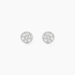 Histoire d'Or Boucles D'oreilles Puces Teani or blanc diamant Online