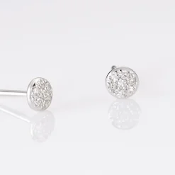 Histoire d'Or Boucles D'oreilles Puces Teani or blanc diamant Online