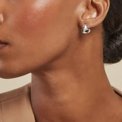 Histoire d'Or Boucles D'oreilles Puces Te Amo Argent Blanc