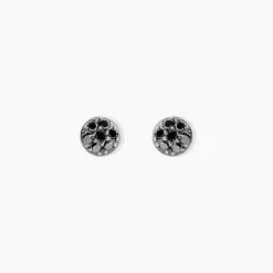 Histoire d'Or Boucles D'oreilles Puces Teani Or Blanc Diamant or blanc diamant noir Discount