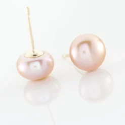 Histoire d'Or Boucles D'oreilles Puces Ursulina Or Jaune Perle De Culture or jaune perle rose Hot